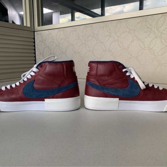Nike SB Zoom Blazer Mid Edge L Shoe (Size 9.5) (Team Red/Navy-Light Dew) main image 9